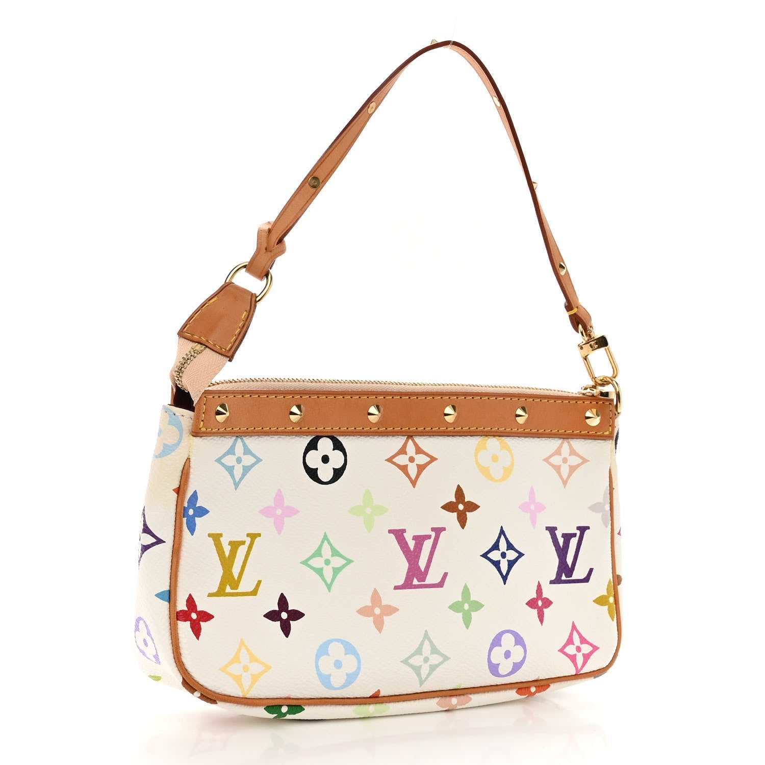 Louis Vuitton Monogram Multicolor Pochette Accessories White 3 of 11