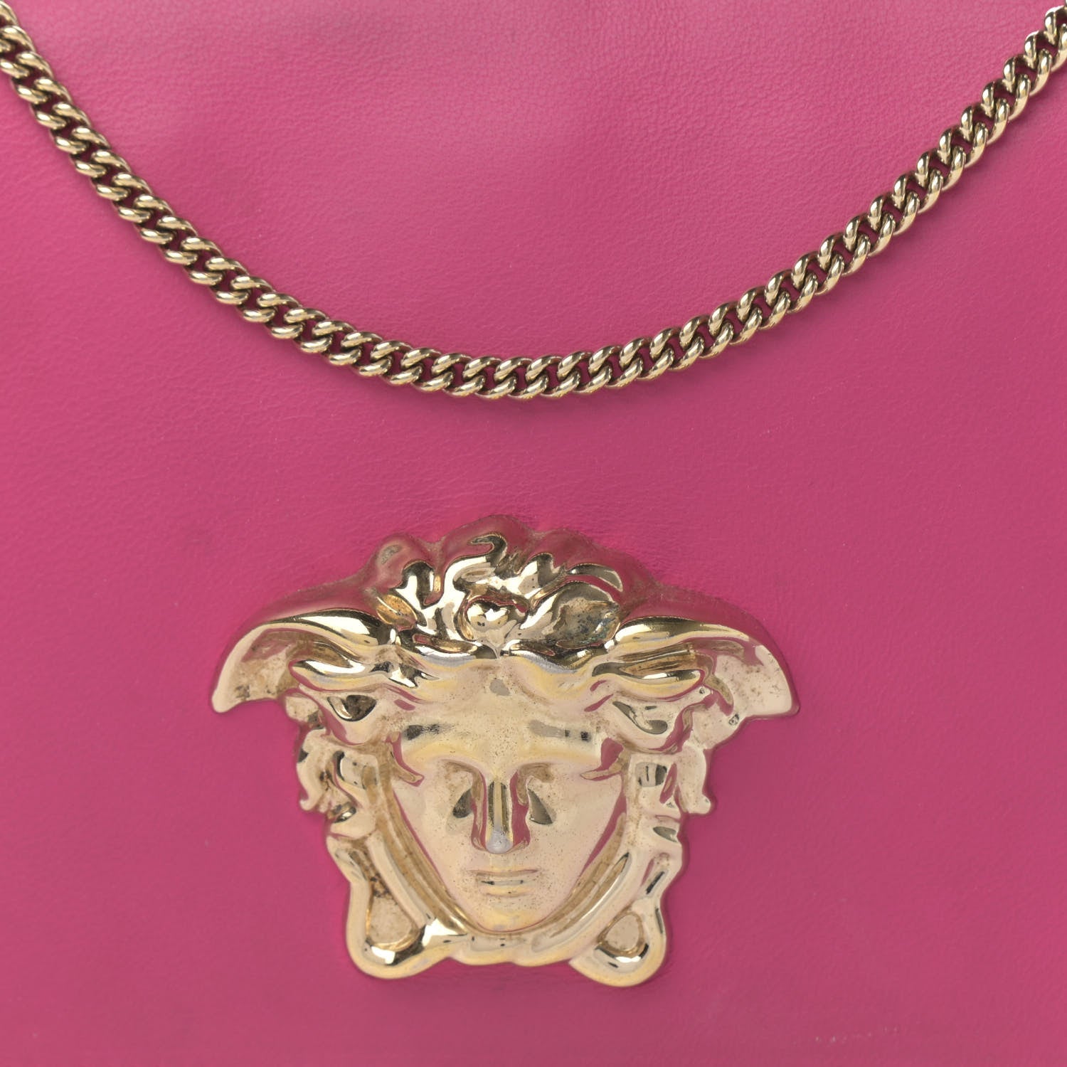 Versace Calfskin Palazzo Chain Evening Bag Pink 7 of 14