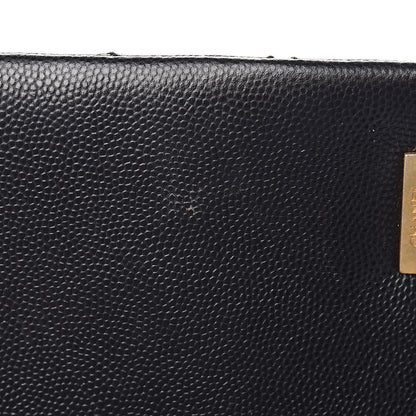 Chanel Caviar Lizard Quilted Medium Coco Handle Flap Black 8 of 8