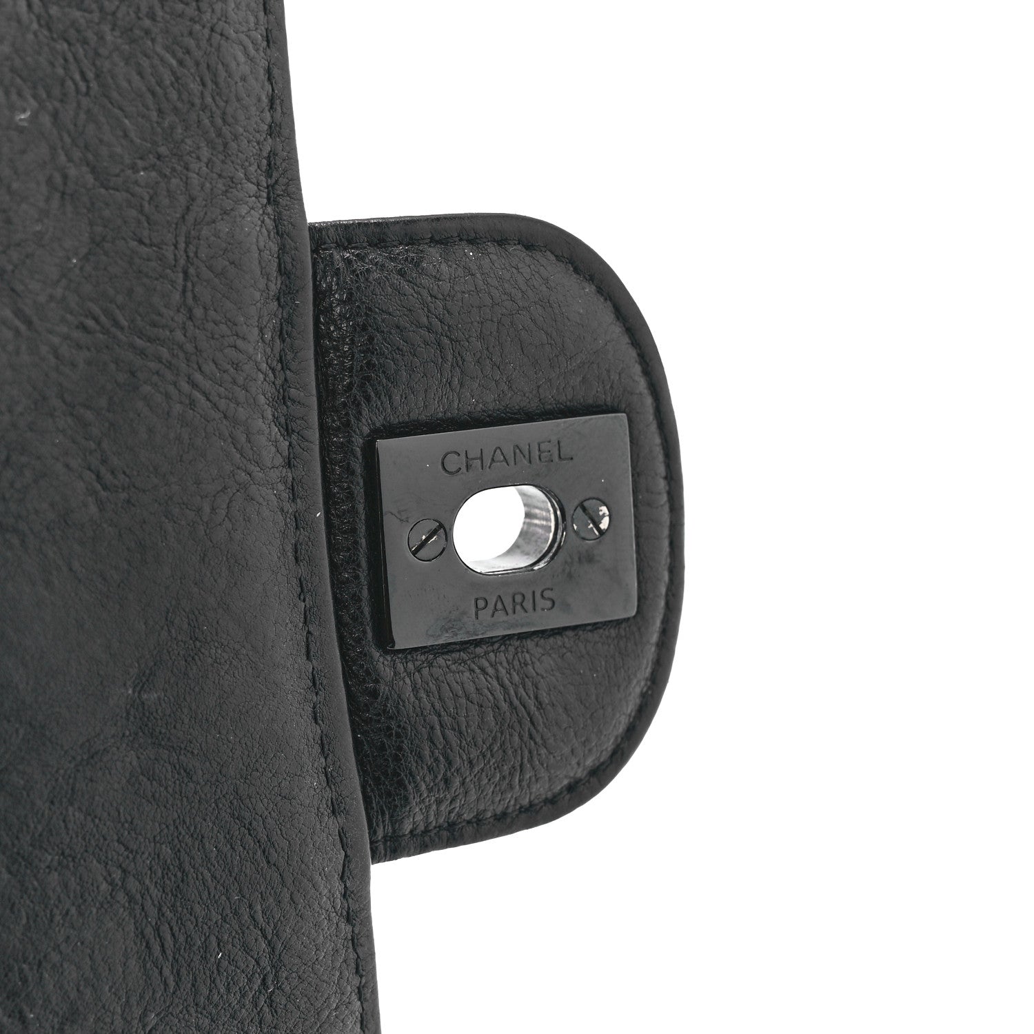 Chanel Crumpled Calfskin Quilted Mini Rectangular Flap So Black 7 of 12