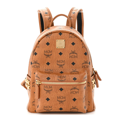 MCM Visetos Side Stud Mini Stark Backpack Cognac 1 of 12