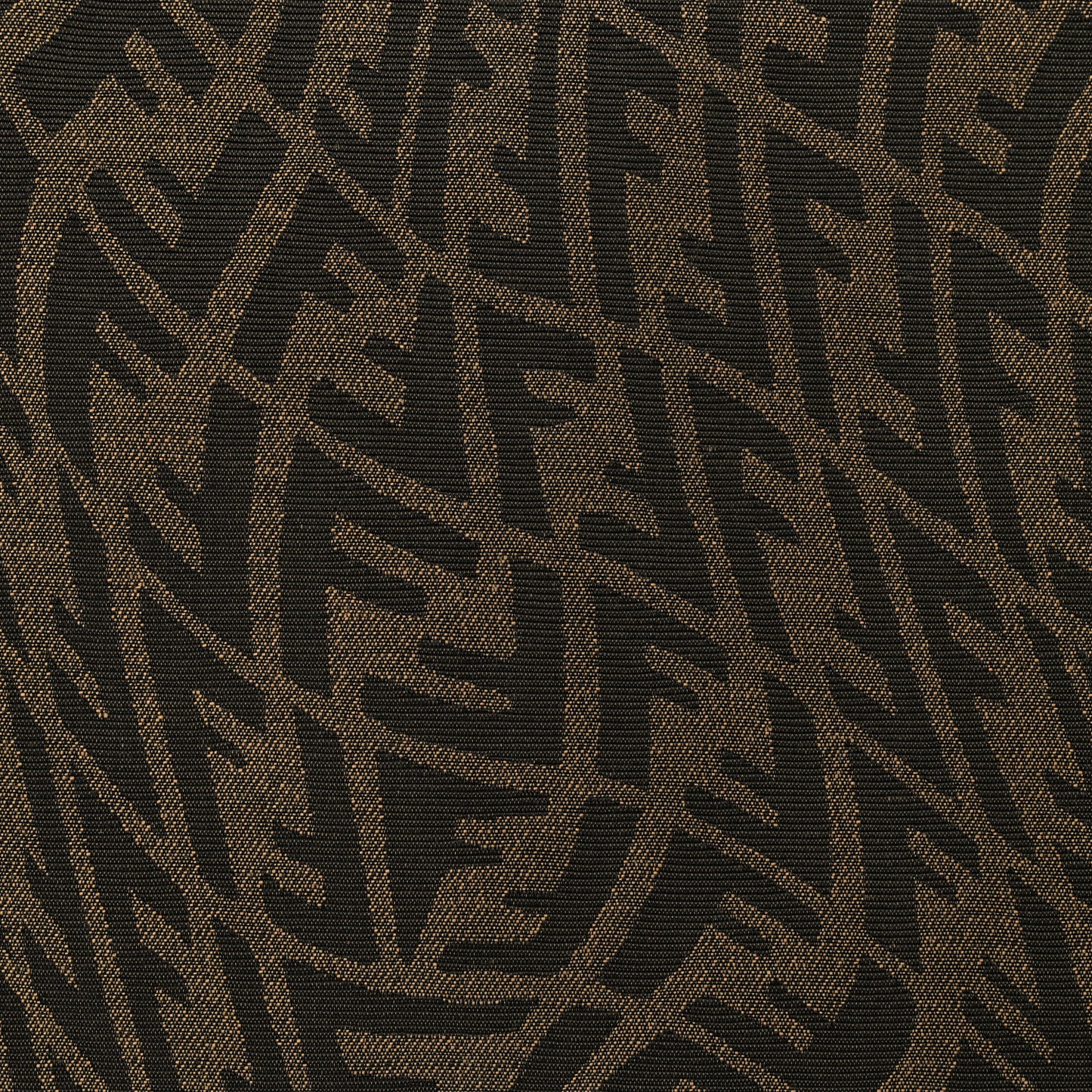 X SARAH COLEMAN Fabric Jacquard FF Vertigo Pouch Tobacco Moro Black