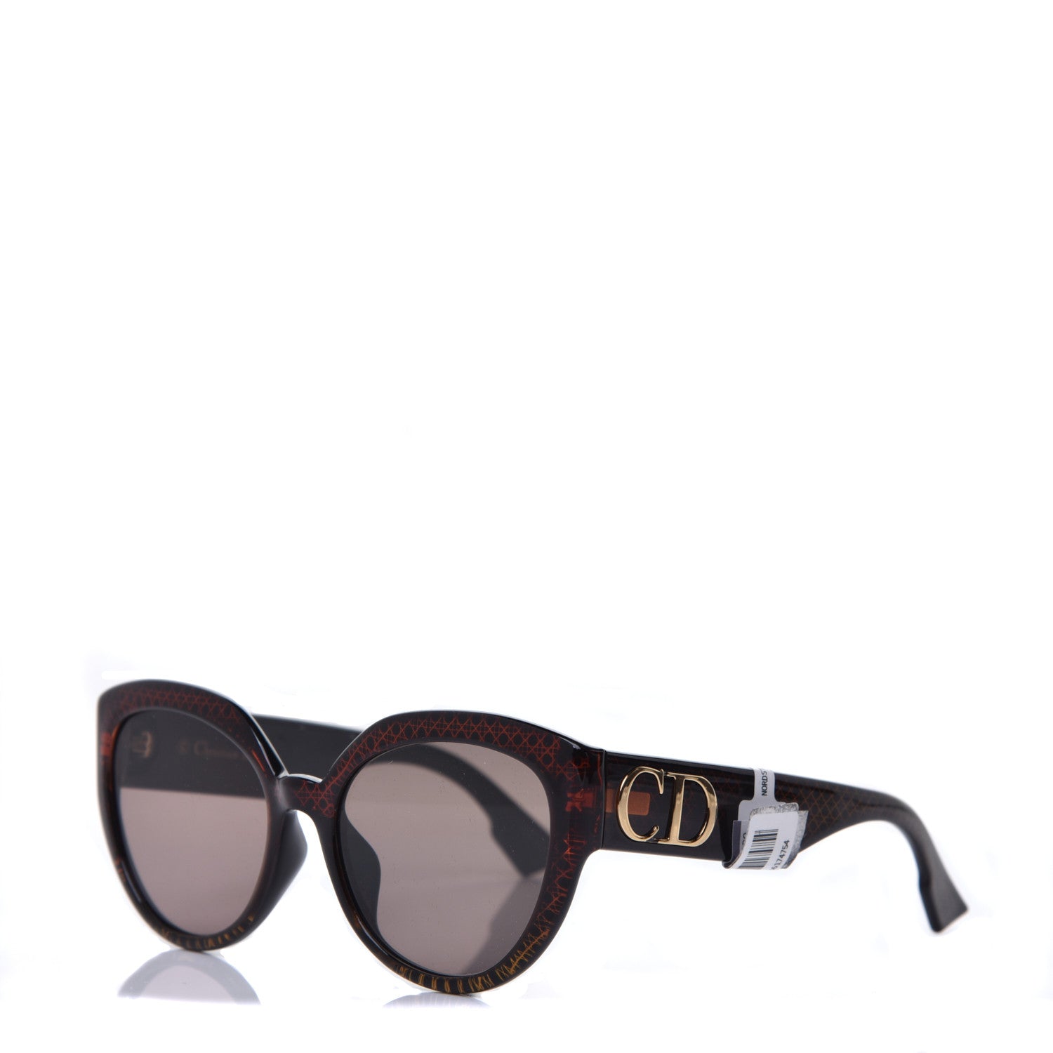 Christian Dior Acetate DDiorF Cat Eye Sunglasses Brown 1 of 7