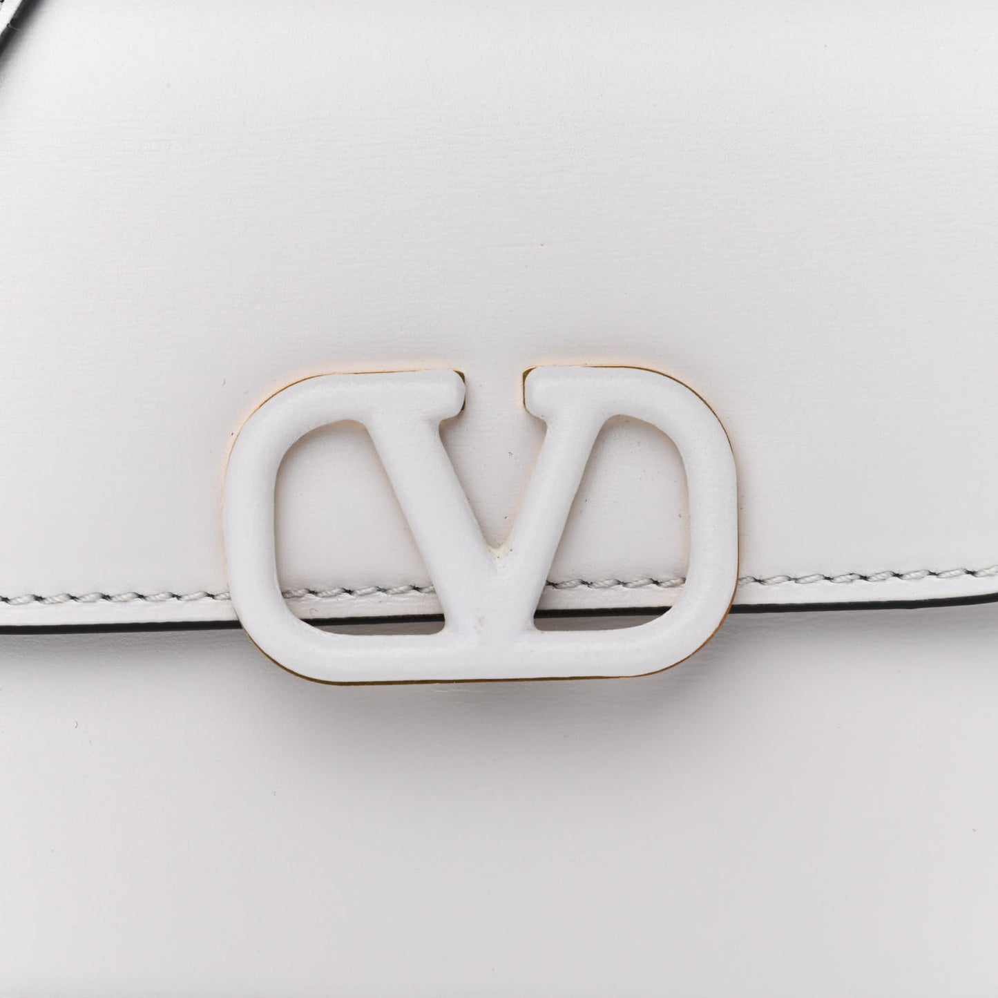 Smooth Calfskin Micro VSling Shoulder Bag White