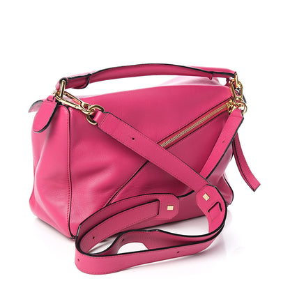 Loewe Calfskin Medium Puzzle Bag Fuchsia 2 of 9