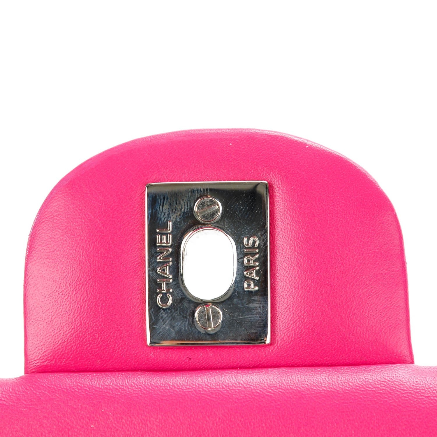 Chanel Patent Quilted Medium Double Flap Fuchsia 6 of 10