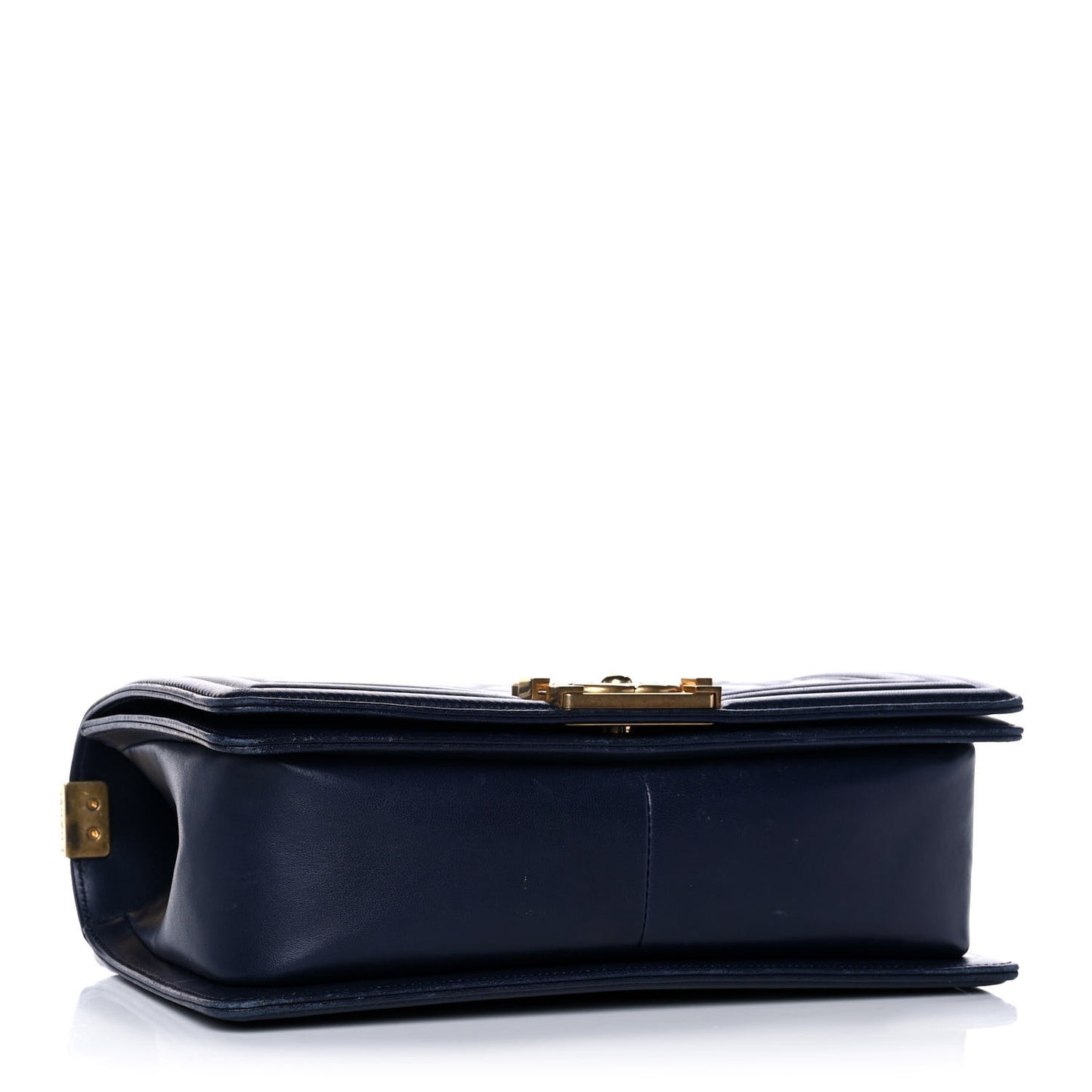 Lambskin Quilted Medium Boy Flap Dark Navy