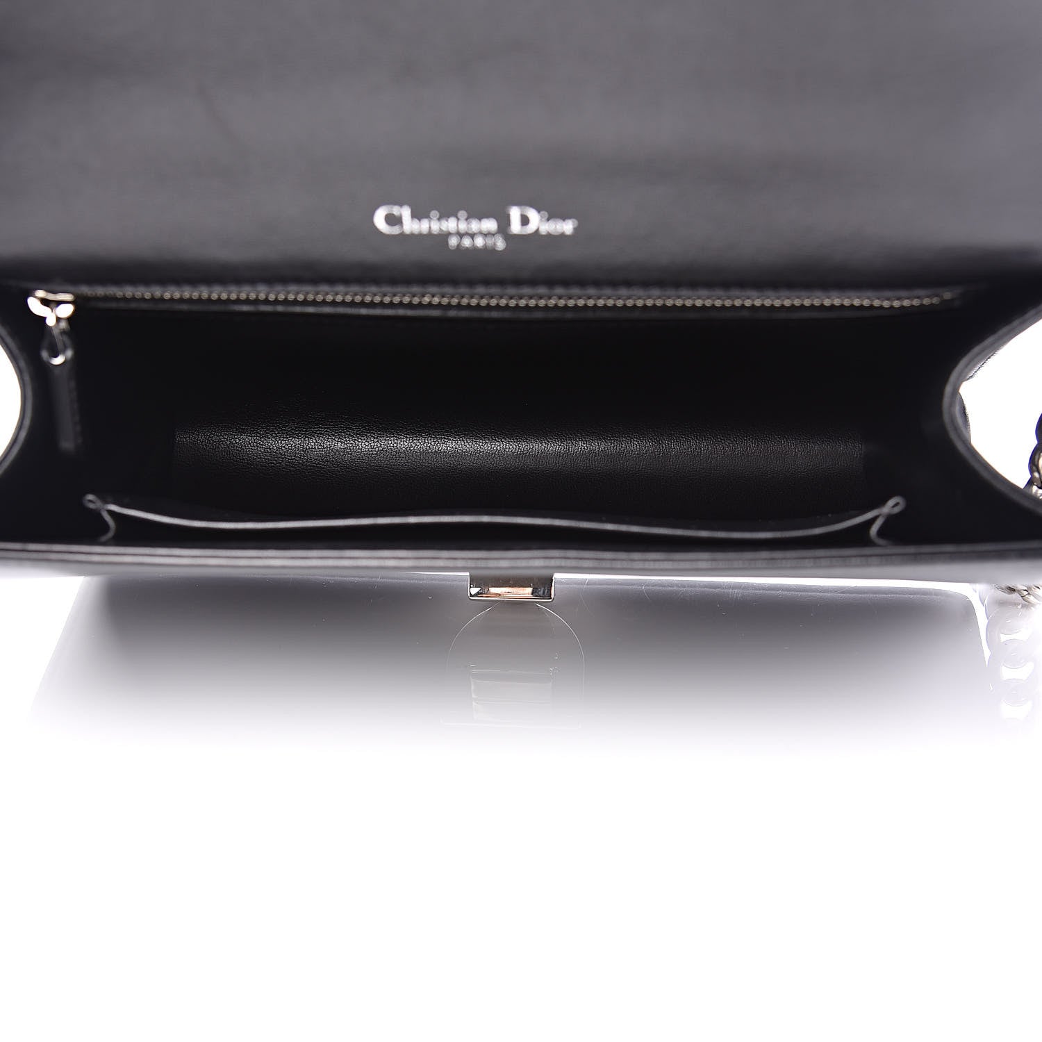 Christian Dior Lambskin Sequin Medium Diorama Flap Bag Black 6 of 15