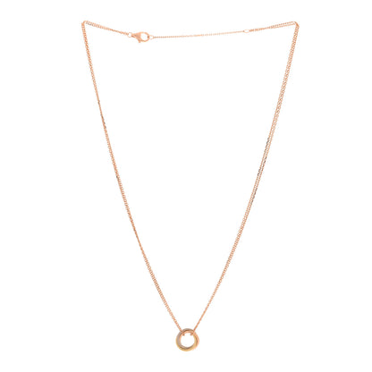 Cartier 18K Pink Yellow White Gold Trinity Double Chain Pendant Necklace 3 of 6