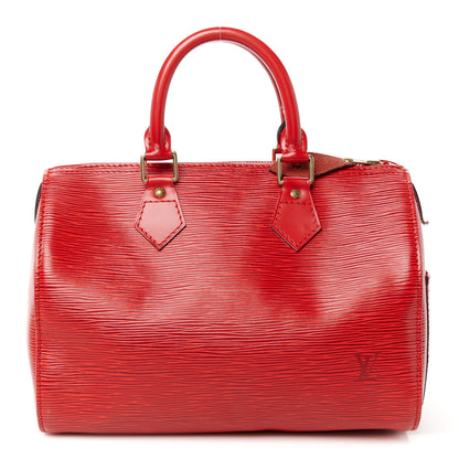 Louis Vuitton Epi Speedy 25 Castillan Red 1 of 12