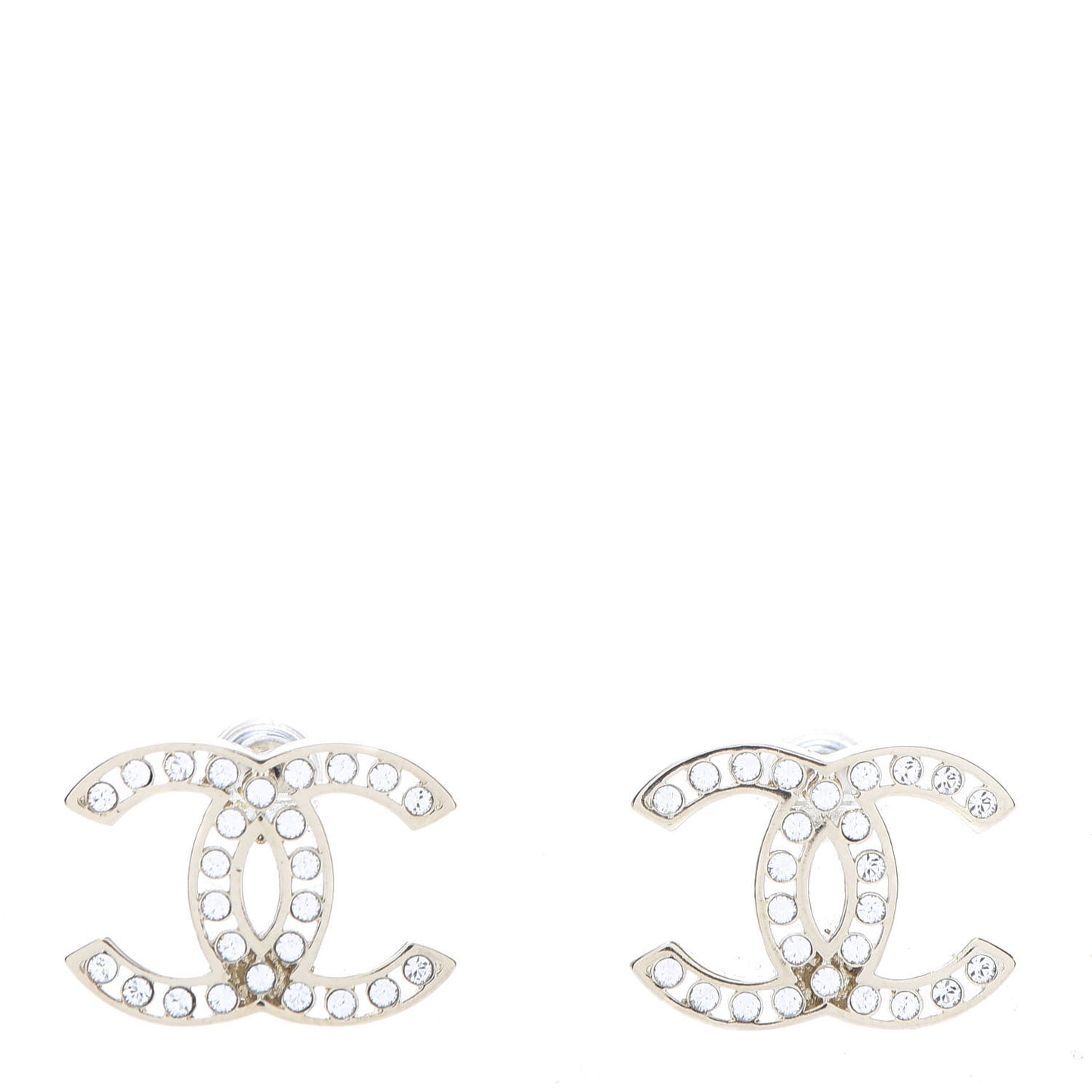 Crystal CC Large Earrings Gold