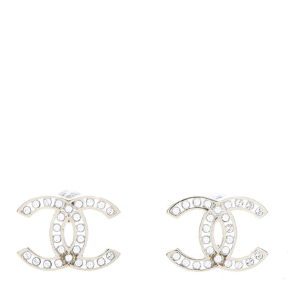 Chanel Crystal CC Large Earrings Gold 1 of 5