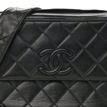 Chanel Lambskin Quilted Tassel Flap Camera Case Black 11 of 17