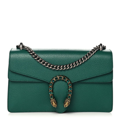 Gucci Pebbled Calfskin Small Dionysus Shoulder Bag Emerald 1 of 11