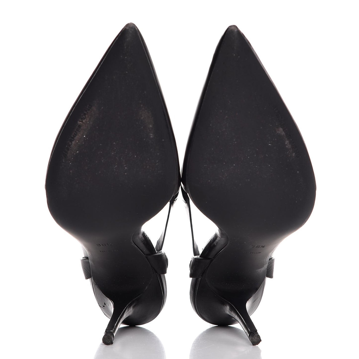 Calfskin Lovisa Ankle Strap Pumps 35.5 Black