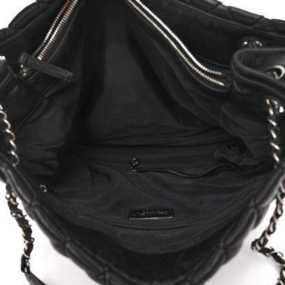 Chanel Lambskin Quilted Medium New Bubble North South Tote Black 6 of 11