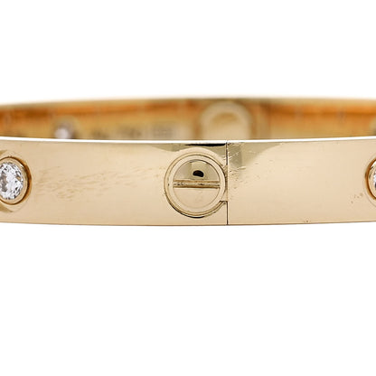 Cartier 18K Yellow Gold 10 Diamond LOVE Bracelet 17 4 of 10