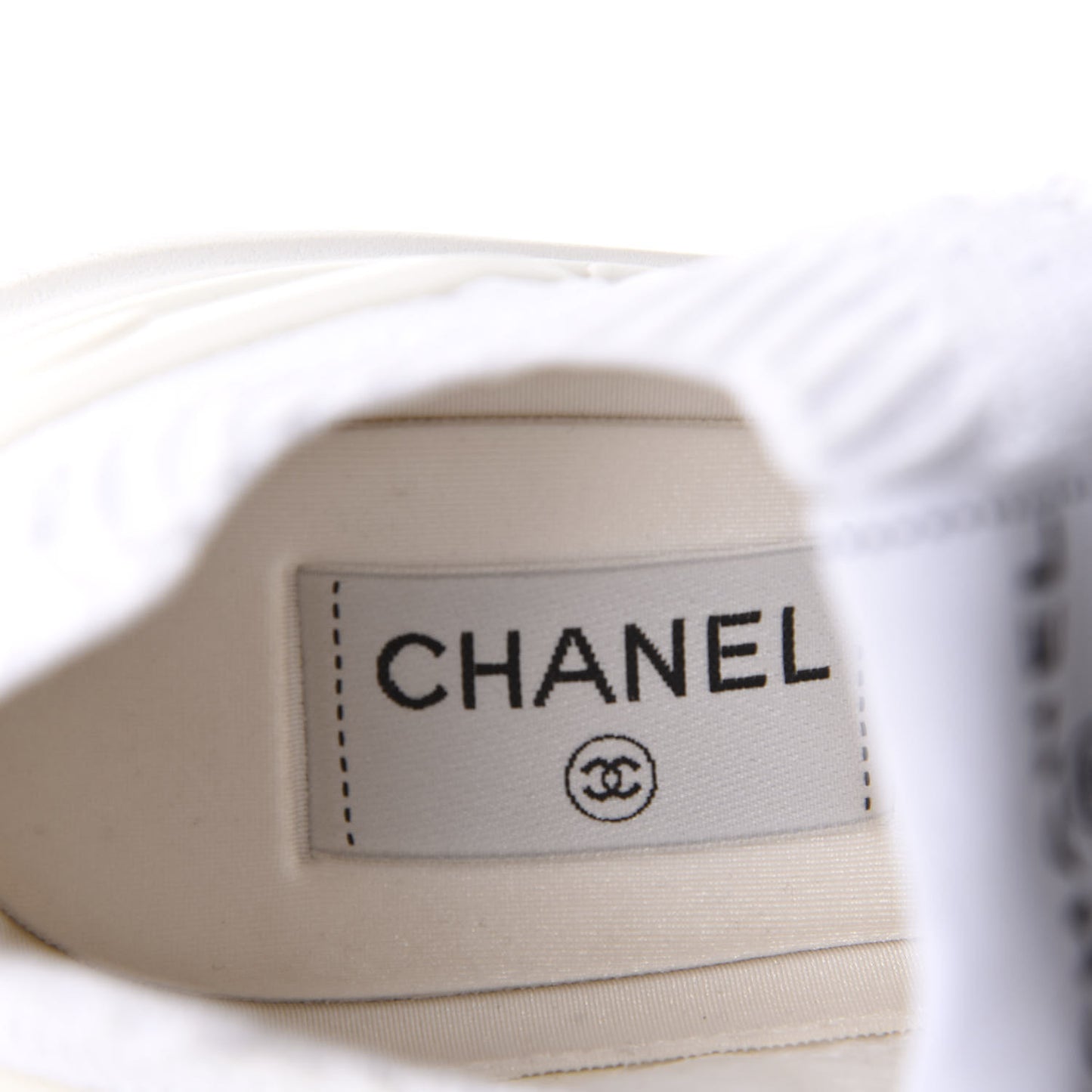 Fabric Logo Sneakers 39 White