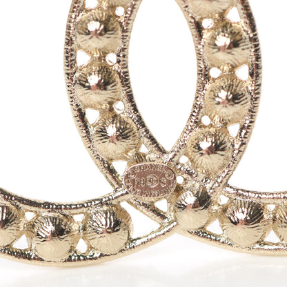 Chanel Crystal CC Brooch Light Gold 4 of 5