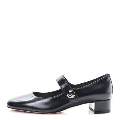 Christian Dior Brushed Calfskin Uniform 30mm Pumps 39 Black 1 of 9
