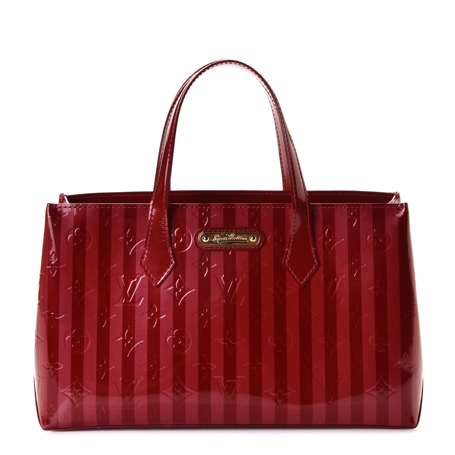 Louis Vuitton Vernis Rayures Wilshire PM Pomme D'Amour 1 of 7