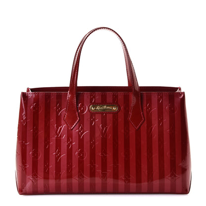 Louis Vuitton Vernis Rayures Wilshire PM Pomme D'Amour 1 of 7