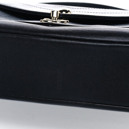 Chanel Sheepskin Chevron Quilted Mini Double Chevron Flap Black 12 of 13