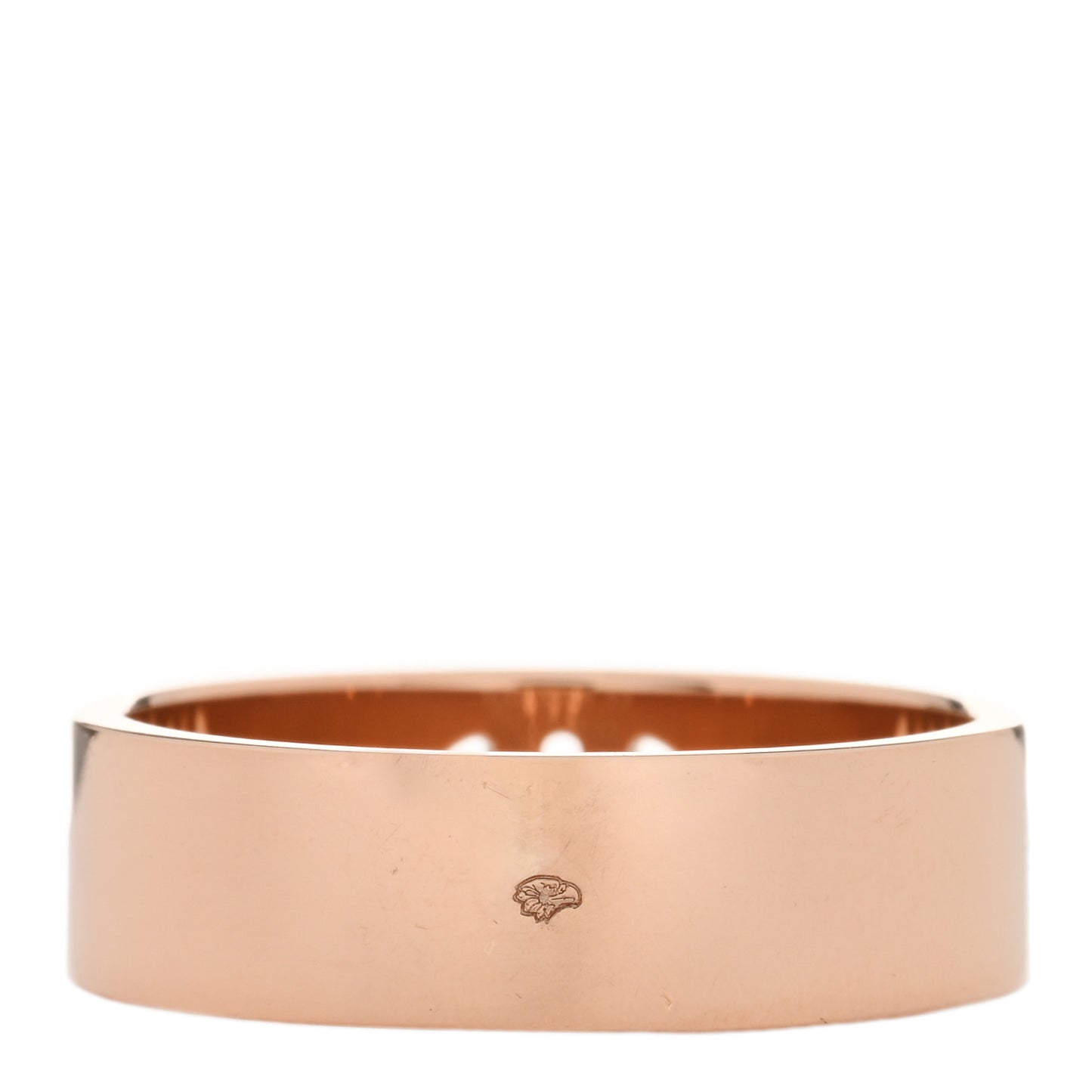 18K Rose Gold Diamond PM H D'Ancre Ring 53 6.5