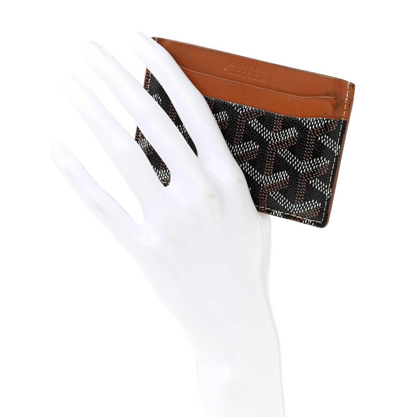Goyardine Saint Sulpice Card Holder Black Gold