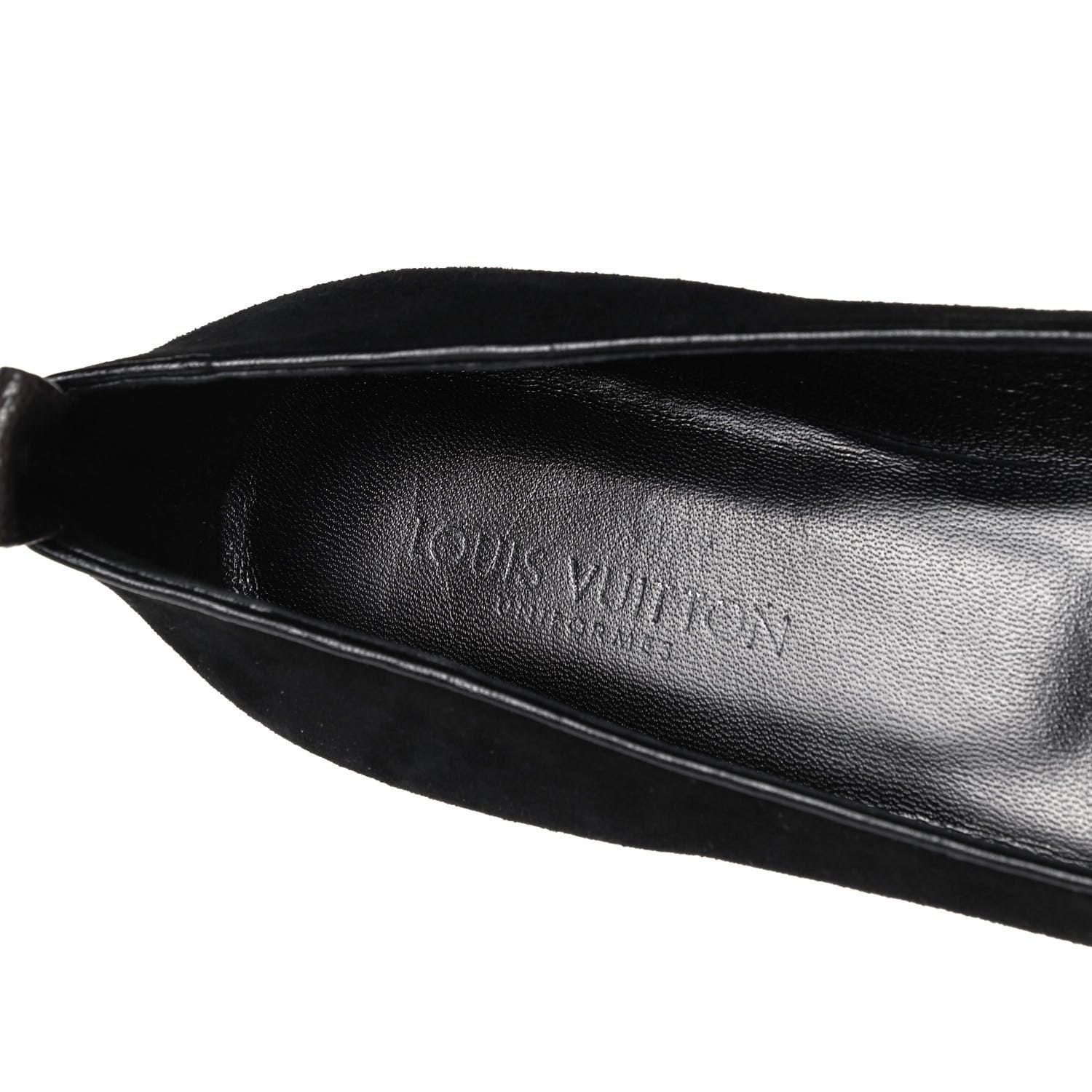 Louis Vuitton Suede Monogram Uniformes Ballet Flats 38.5 Black 8 of 8