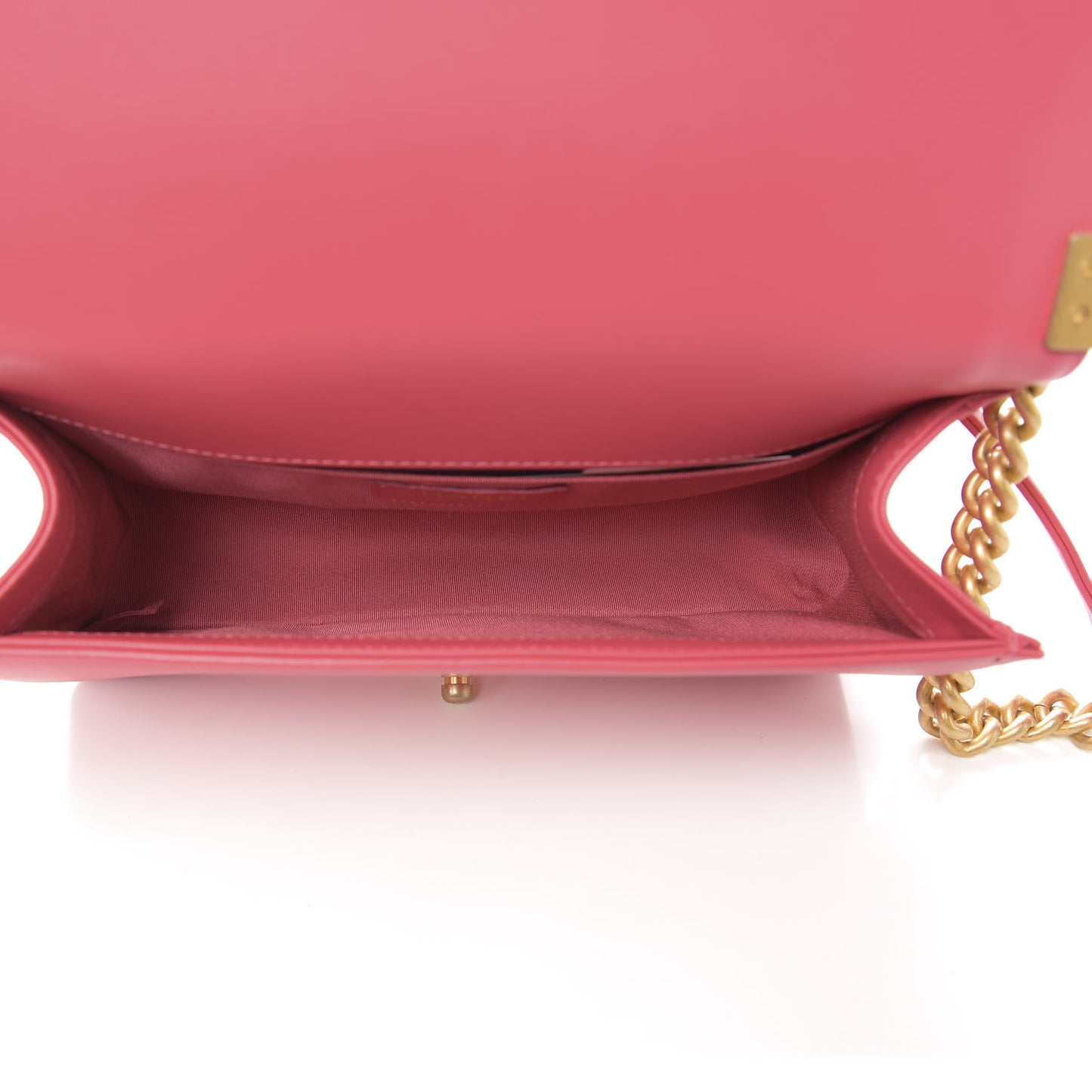 Calfskin Quilted Medium Boy Flap Dark Pink