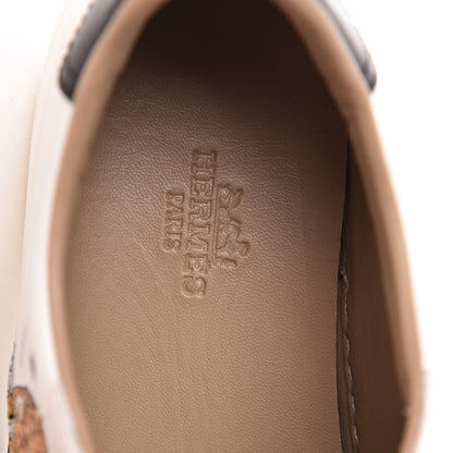 Hermes Calfskin Jungle Love Womens Quicker Sneakers 36 White Multicolor 7 of 10