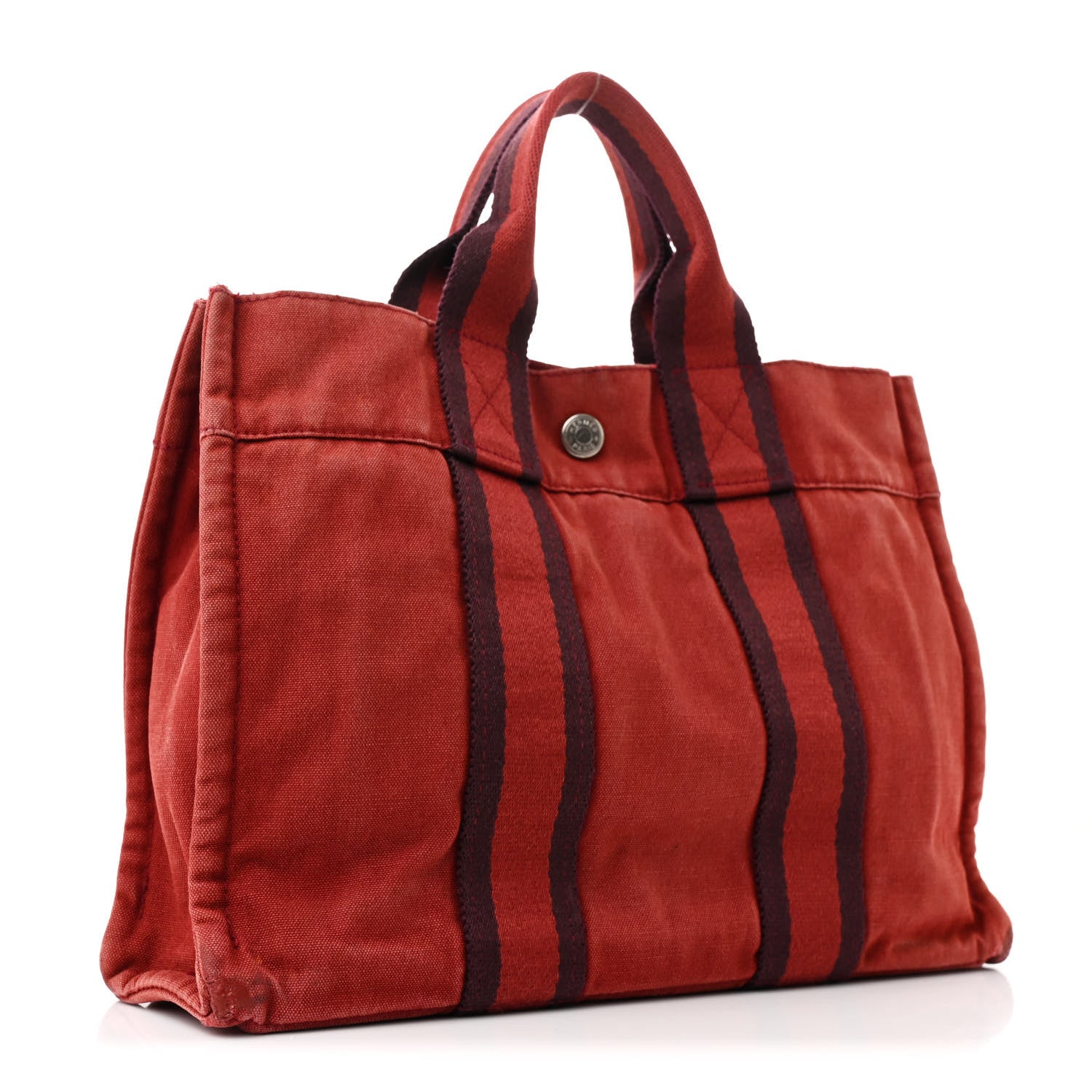 Hermes Canvas Tout Fourre PM Red 3 of 15