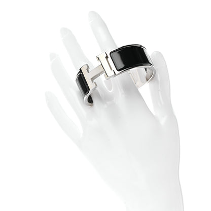 Hermes Enamel Wide Clic Clac H Bracelet PM Black 2 of 4