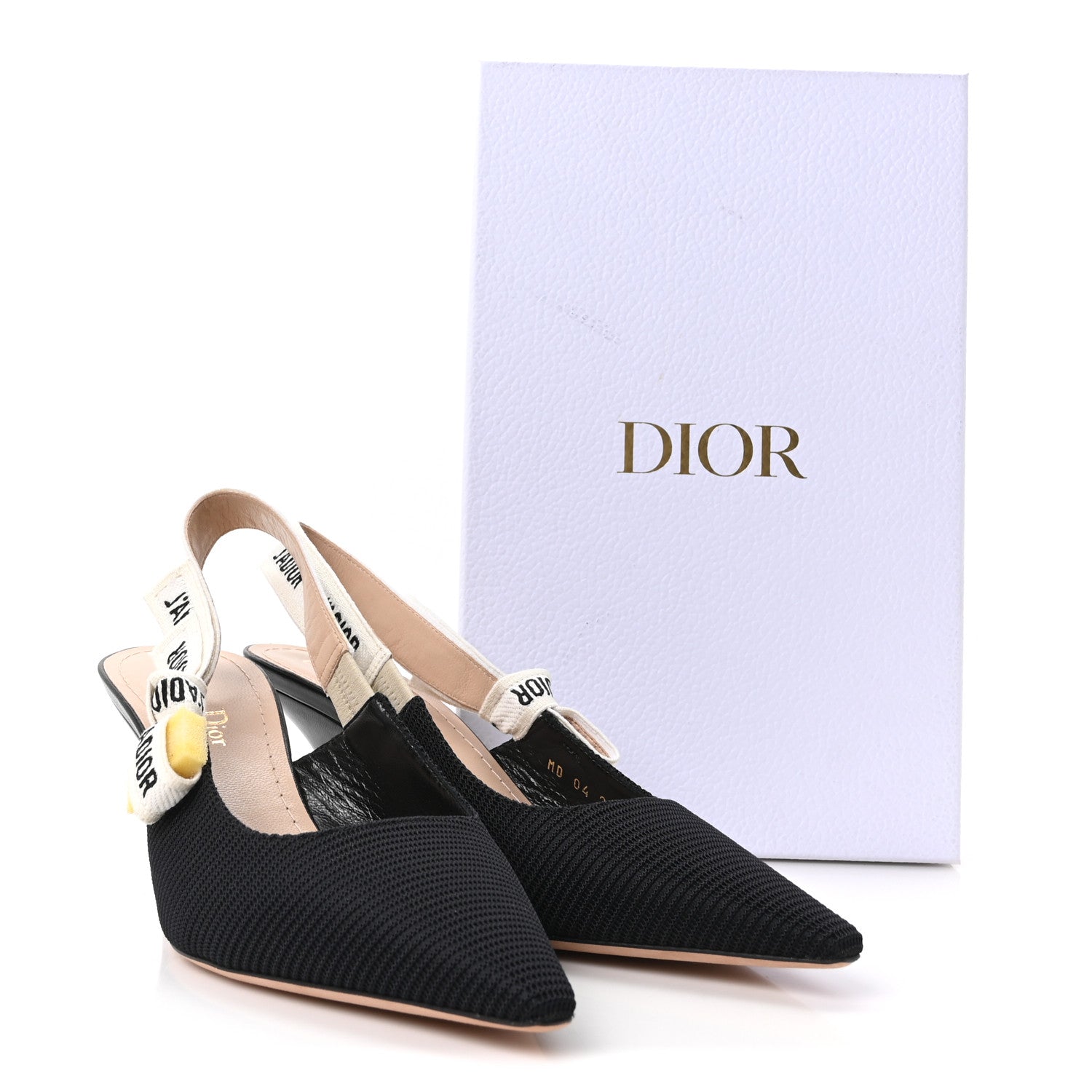 Christian Dior Technical Canvas Ribbon J Adior Slingback 65mm Pumps 38.5 Black 10 of 10