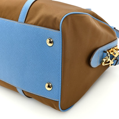 Prada Re-Nylon Saffiano Medium Re-Edition 1978 Top Handle Bag Sughero Wave 10 of 11