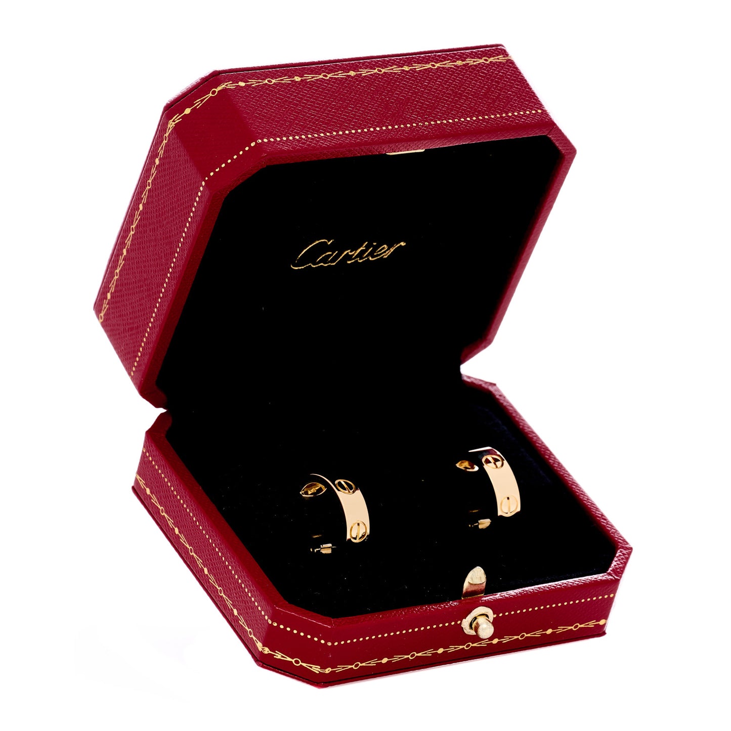 18K Yellow Gold 5.5mm LOVE French Clip Hoop Earrings