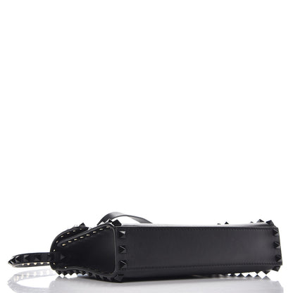 Valentino Garavani Vitello Monochrome Medium Rockstud Flip Lock Crossbody Bag Black 4 of 7