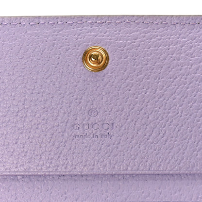 Gucci Monogram Jumbo GG Textured Dollar Calfskin Ophidia Card Case Beige Lapis 6 of 9