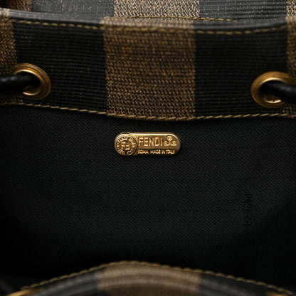 Fendi Coated Canvas Pequin Drawstring Backpack Tobacco 6 of 11