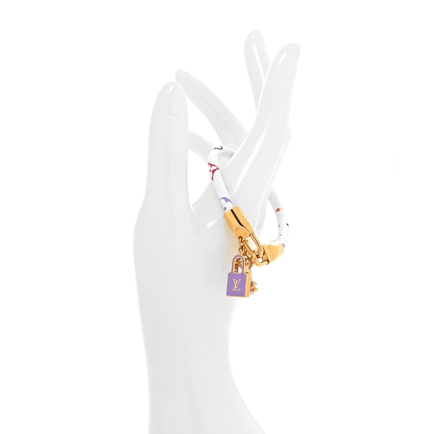 Louis Vuitton Monogram Multicolor Luck It Bracelet 17 White 2 of 4