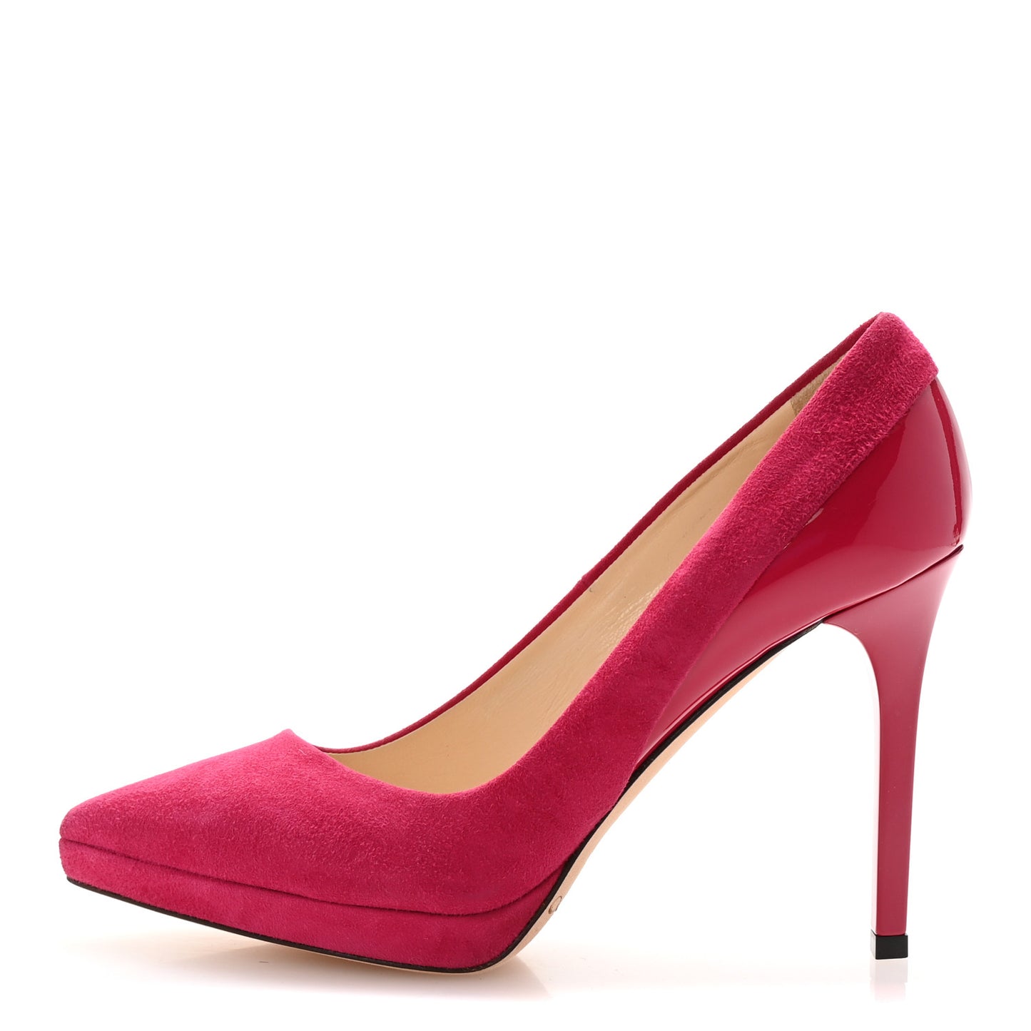 Suede Patent Calfskin Rudy Pumps 35.5 Raspberry