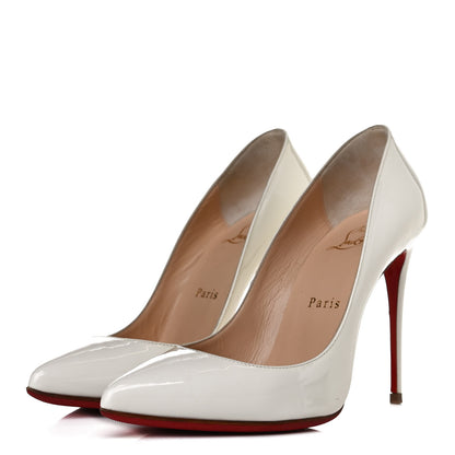 Christian Louboutin Patent Pigalle Follies 100 Pumps 36.5 Snow 3 of 11