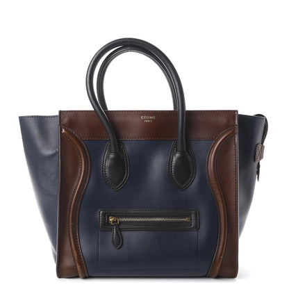 Celine Smooth Calfskin Mini Tri-Color Luggage Navy Blue 1 of 10