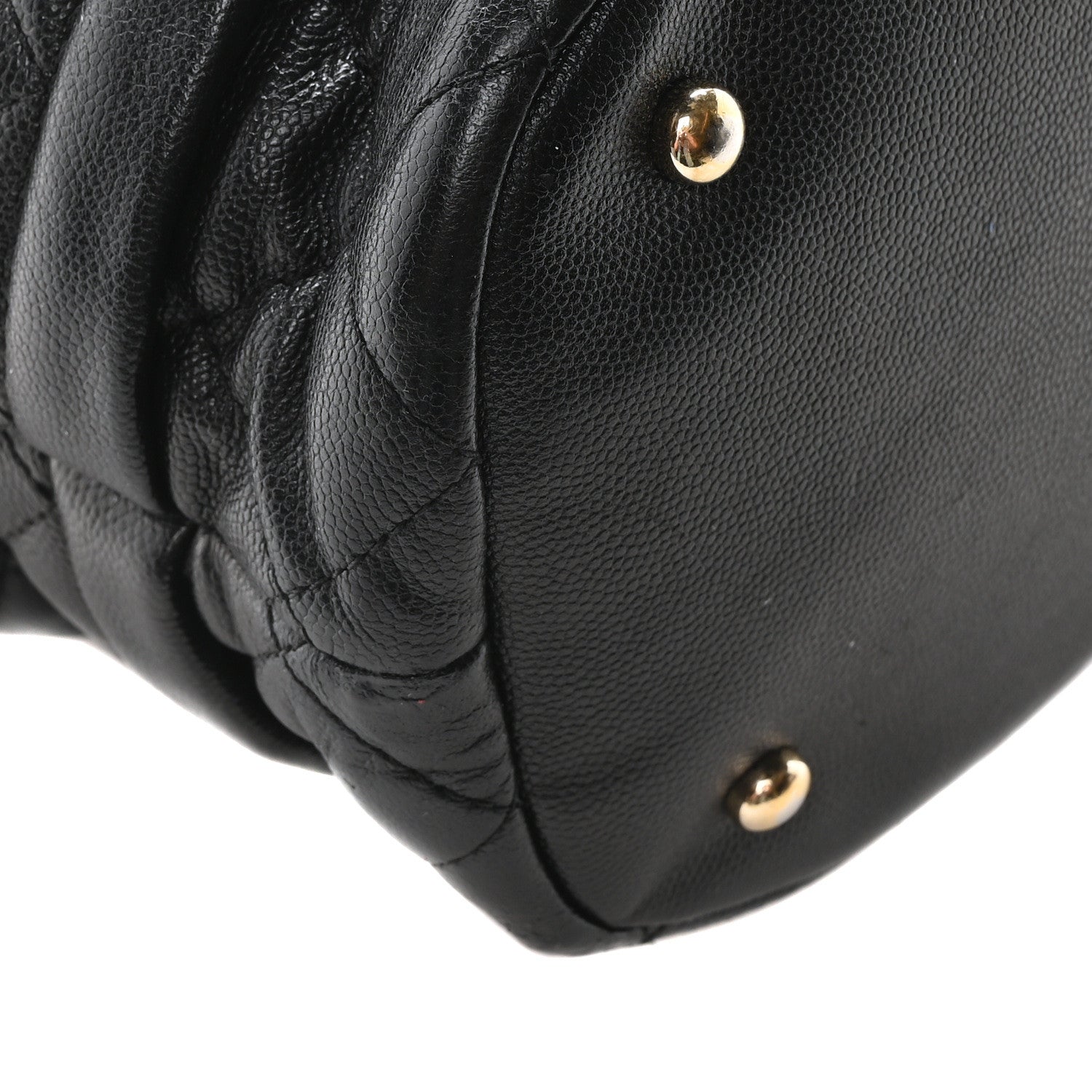 Chanel Caviar Quilted Large Rolled Up Bucket Drawstring Bag Black 9 of 10