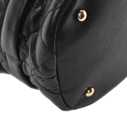 Chanel Caviar Quilted Large Rolled Up Bucket Drawstring Bag Black 9 of 10
