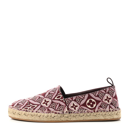 Louis Vuitton Jacquard Since 1854 Starboard Espadrille Flats 37.5 Bordeaux 1 of 9