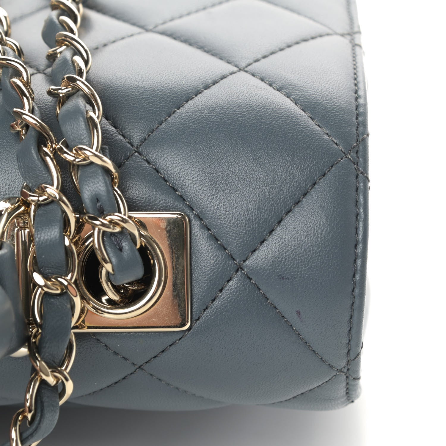 Chanel Lambskin Quilted Medium Trendy CC Flap Dual Handle Bag Dark Grey 8 of 8