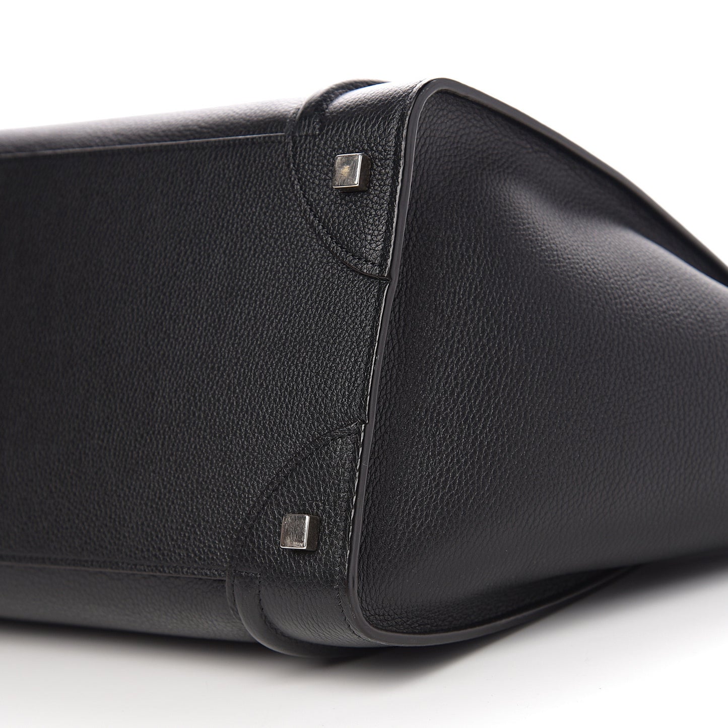 Drummed Calfskin Mini Luggage Black