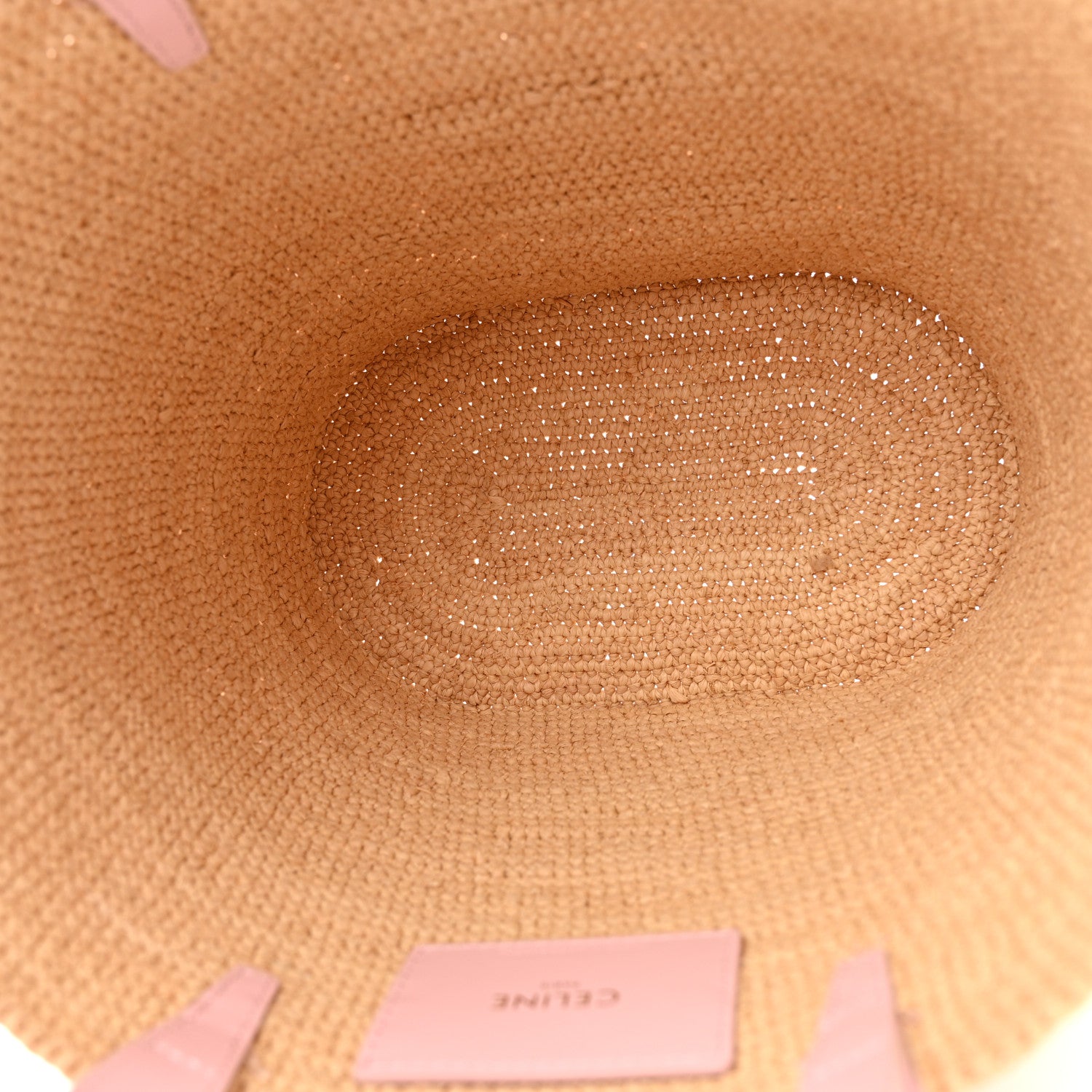 Celine Raffia Calfskin Triomphe Teen Panier Pink 6 of 13